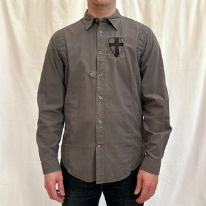 Guess Green Button Down Shirt size L